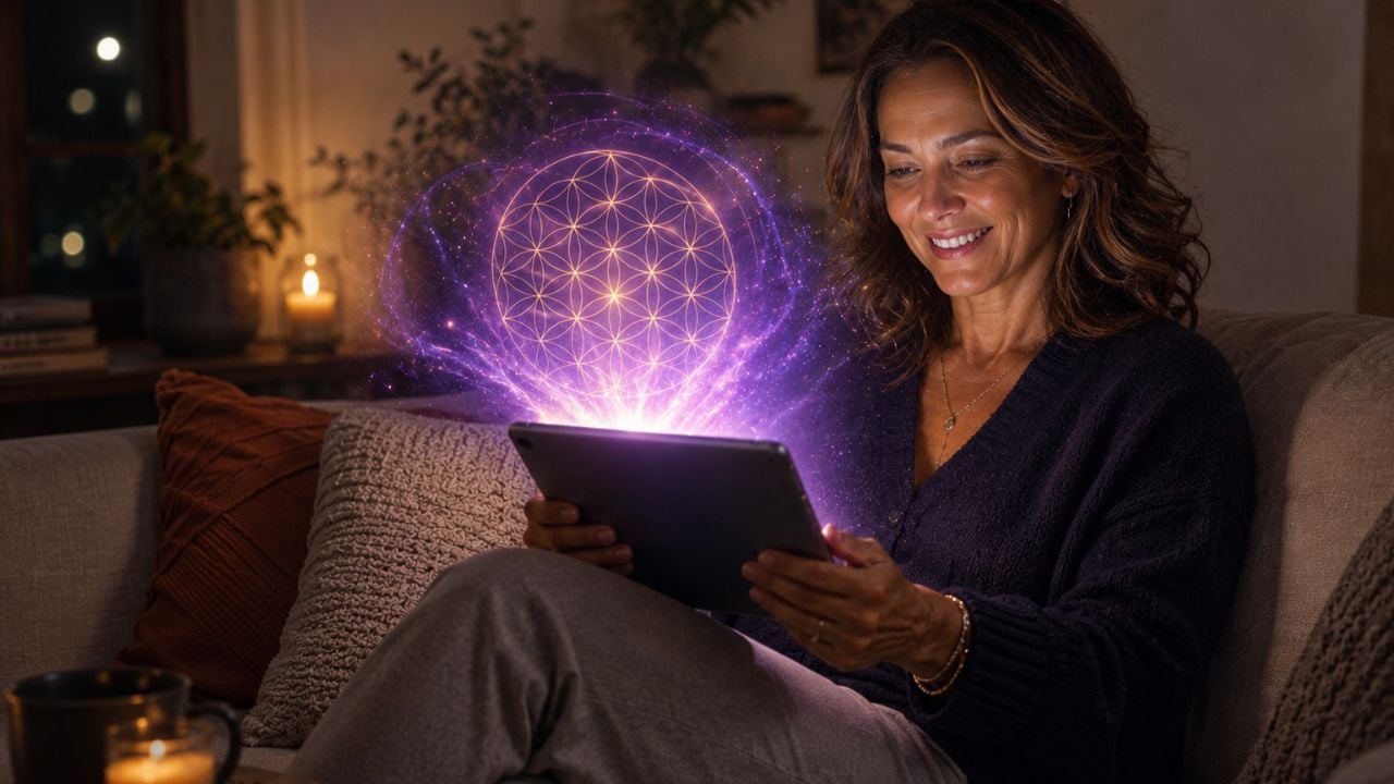A woman receiving guidance from MAX on her phone
